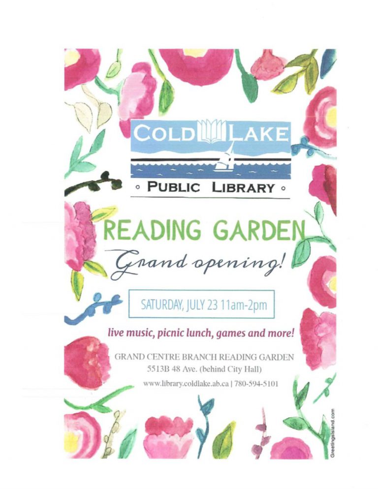 Grand Opening for Cold Lake Library’s Reading Garden Saturday