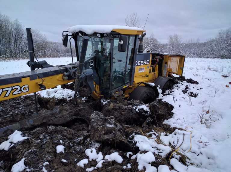 Grader Stolen From Construction Site, Found In Field Four Days Later