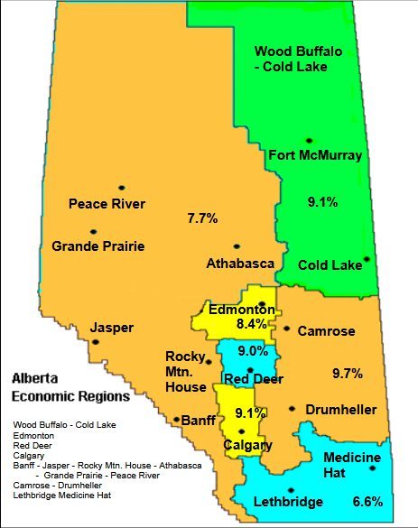 Wood Buffalo – Cold Lake Region Unemployment at 9.1%