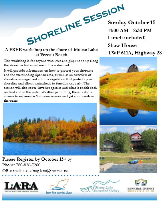 Free Shoreline Workshop near Bonnyville October 15th