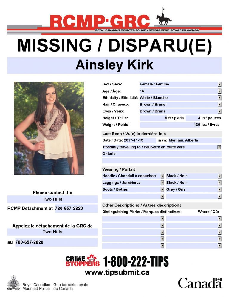 16 year old Girl Missing