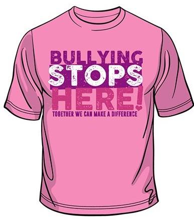 pink t shirt anti bullying day