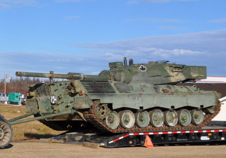 Decommissioned Canadian Army tanks transported to Cold Lake