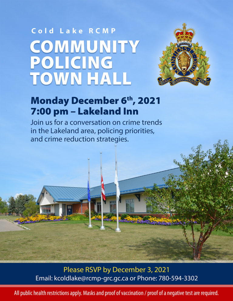 Cold Lake RCMP invites public to policing town hall meeting