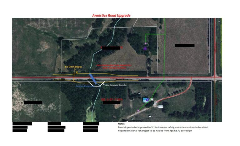 Armistice Road closing during daytime construction