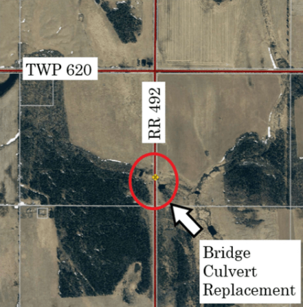 Range Road 492 construction underway